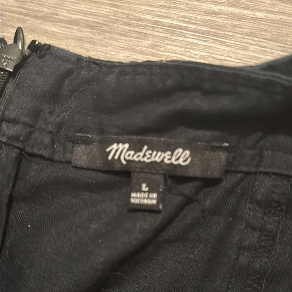 Madewell Classic Black Linen Dress with wide straps. - Picture 2 of 5